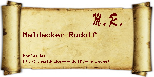 Maldacker Rudolf névjegykártya